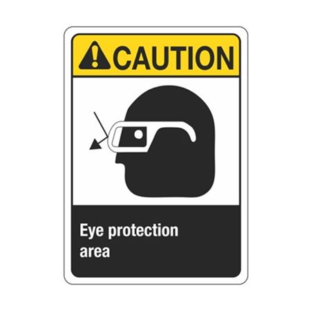 Caution Eye Protection Area Sign